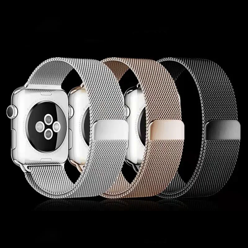 Ремешок из нержавеющей стали для Apple Watch Series 7 41 мм 45 38/40 42/44 браслет Milanes iwatch 6 5 4 3 |