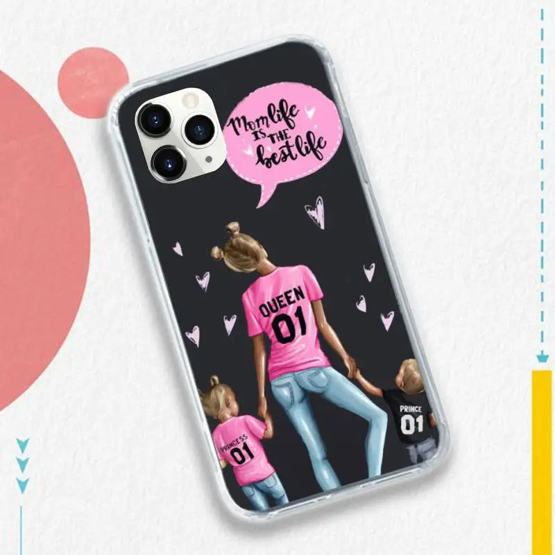 

Cute Baby Super Girl mom Love Phone Case for iPhone 11 12 pro XS MAX 8 7 6 6S Plus X 5S SE 2020 XR