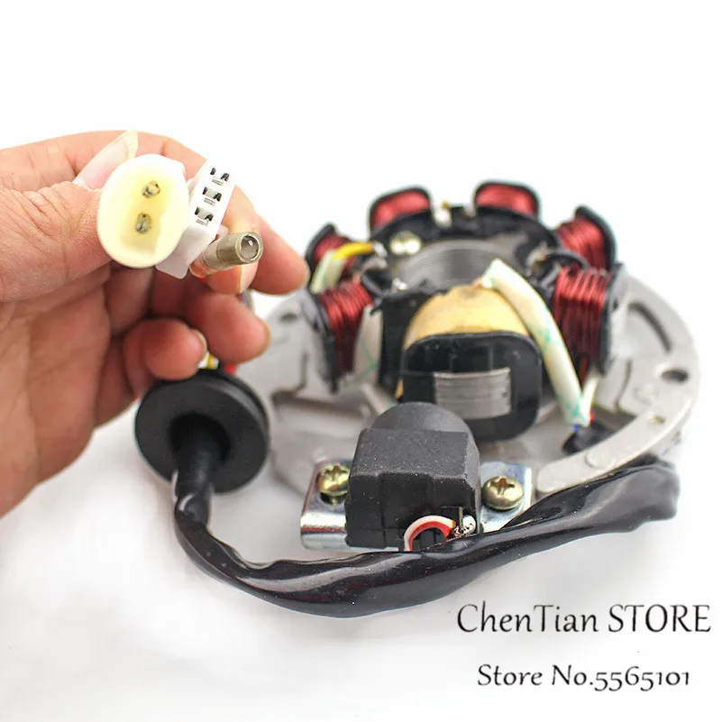 Магнитный статор переменного тока с 7 катушками и 6 проводами для скутера мопеда