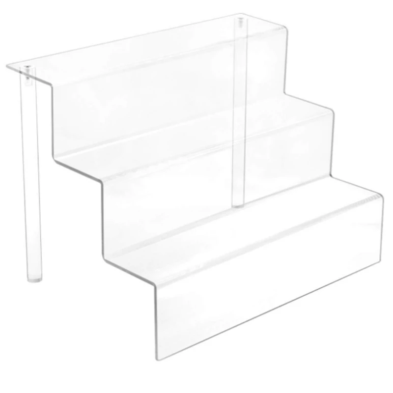 

Acrylic Riser Stand Shelf Display 3 Steps Acrylic Display for Decoration and Organizer-Small 3-Tier 40P