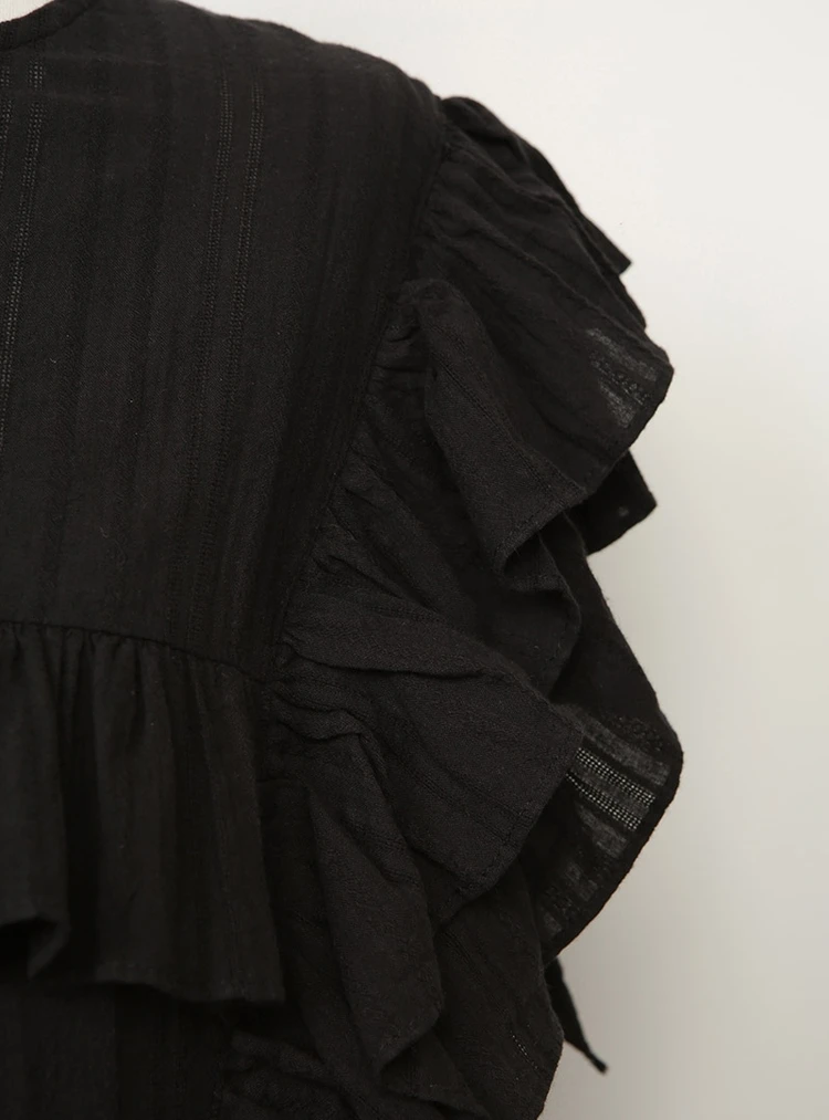 Шикарные платья RUGOD с круглым вырезом и листьями лотоса 2021 модные хлопковые