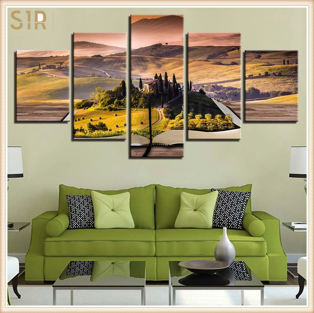 

Beautiful Scenery HD Printed 5 Piece Canvas Art Scenery Painting Wall Pictures for Living Room Home Decor Anime Poster Wall Art