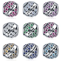 925 sterling silver twelve constellation round beads suitable for original pandora bracelets to make ladies fashion jewelry