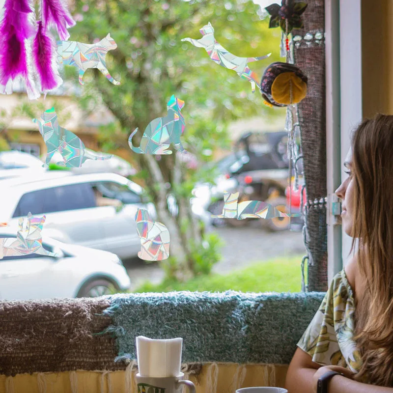 Радужная 3d-пленка для окон рефракционная зеркальная Настенная Наклейка Suncatcher