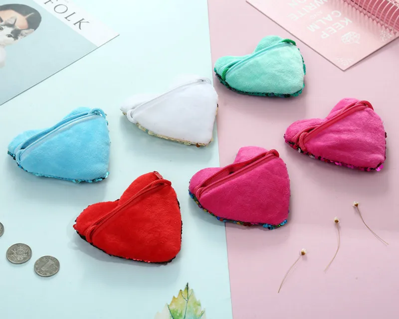 Heart Sequins Coin Purse Wallet Souvenirs Wedding Gifts for Guests Girl Women Bridesmaid Gift Party Favors Present Kids | Дом и сад
