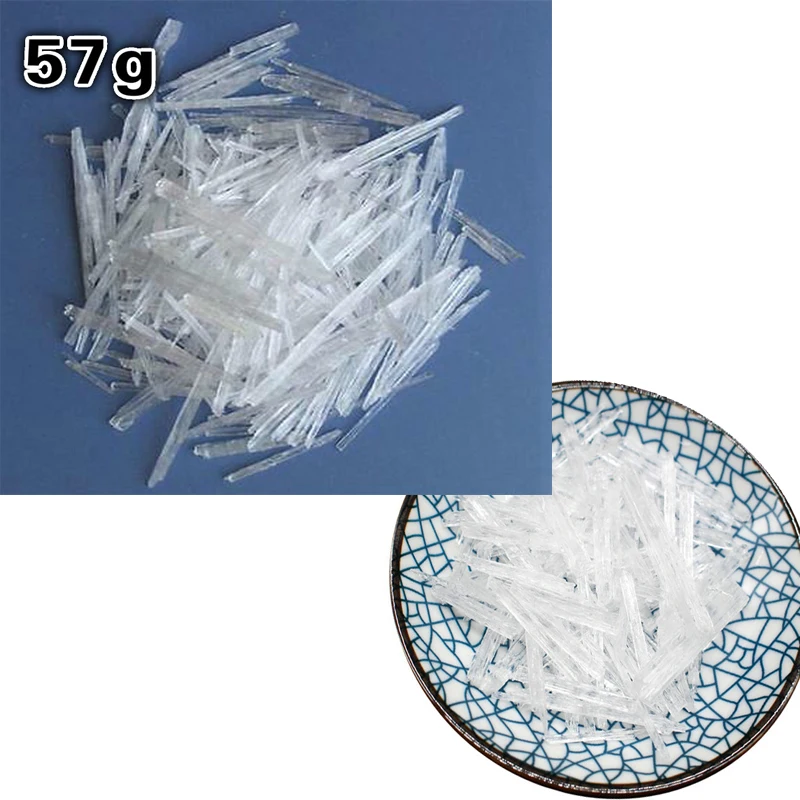 

Натуральные ментоловые кристаллы, 57 г, 100% Высококачественные чистые органические ментоловые кристаллы