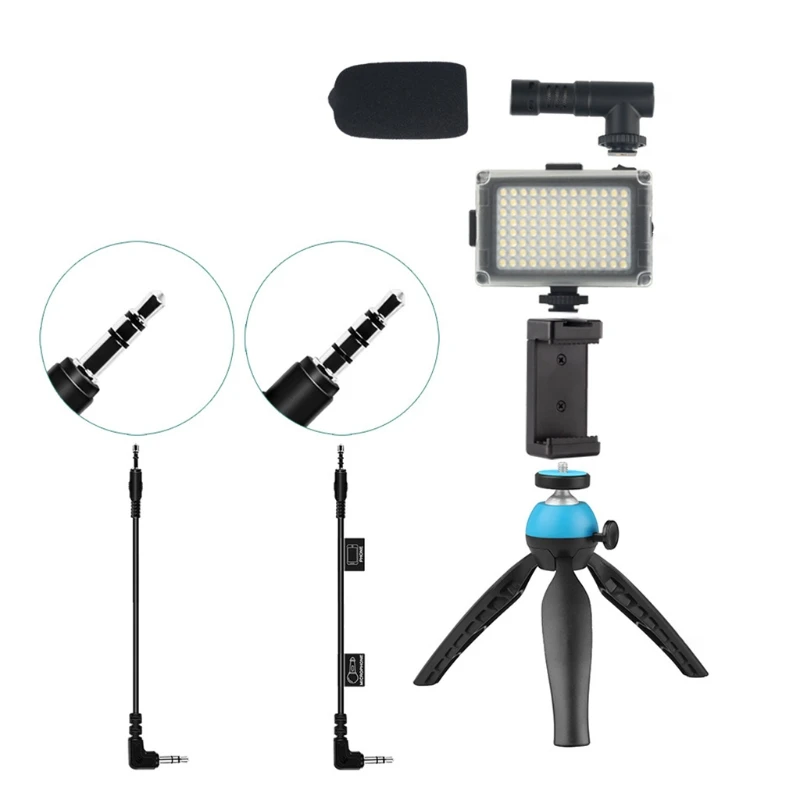 

Phone Tripod Stand Phone Holder and Blue-tooth Remote for Video Recording Travel Shooting Beauty Phone Stand Microphone