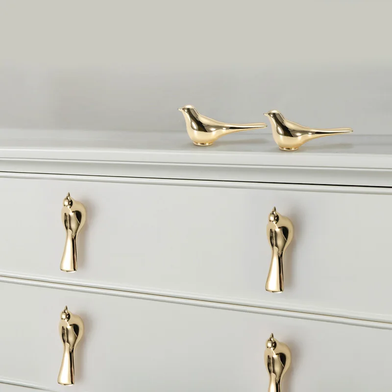 Настенные крючки для канареек ручки шкафа золотые ящиков в виде птиц и животных