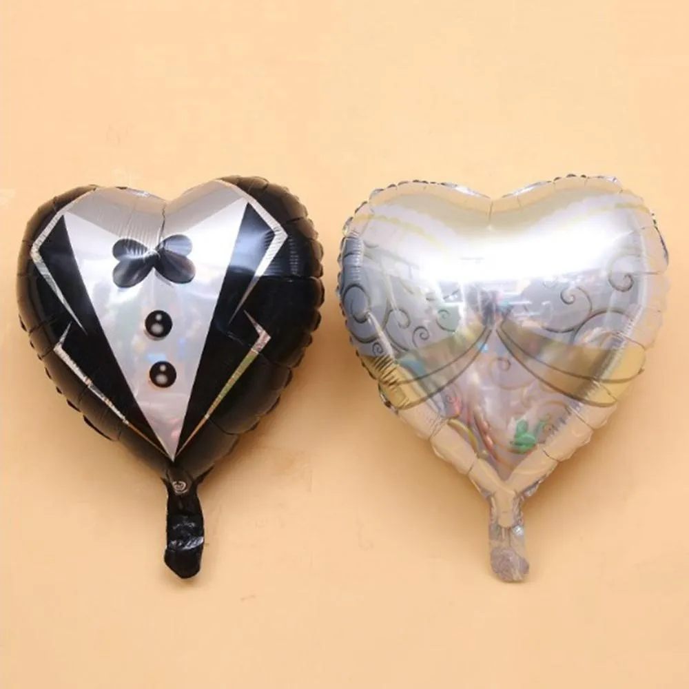 Комплект из 2 предметов 18 дюймов сердце Форма воздушные шары латекса алюминий
