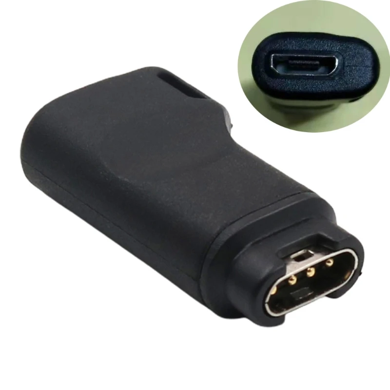 Micro USB Female to 4pin Connector Adapter Support Data Sync & Charging for -Garmin Approach S60 Fenix 6/6X PRO Solar