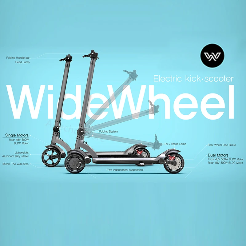 Новейший Mercane WideWheel Kickscooter умный электрический скутер складной широкий колеса 48 в 500 Вт 45 км/ч двойной мотор скейт Ховерборд