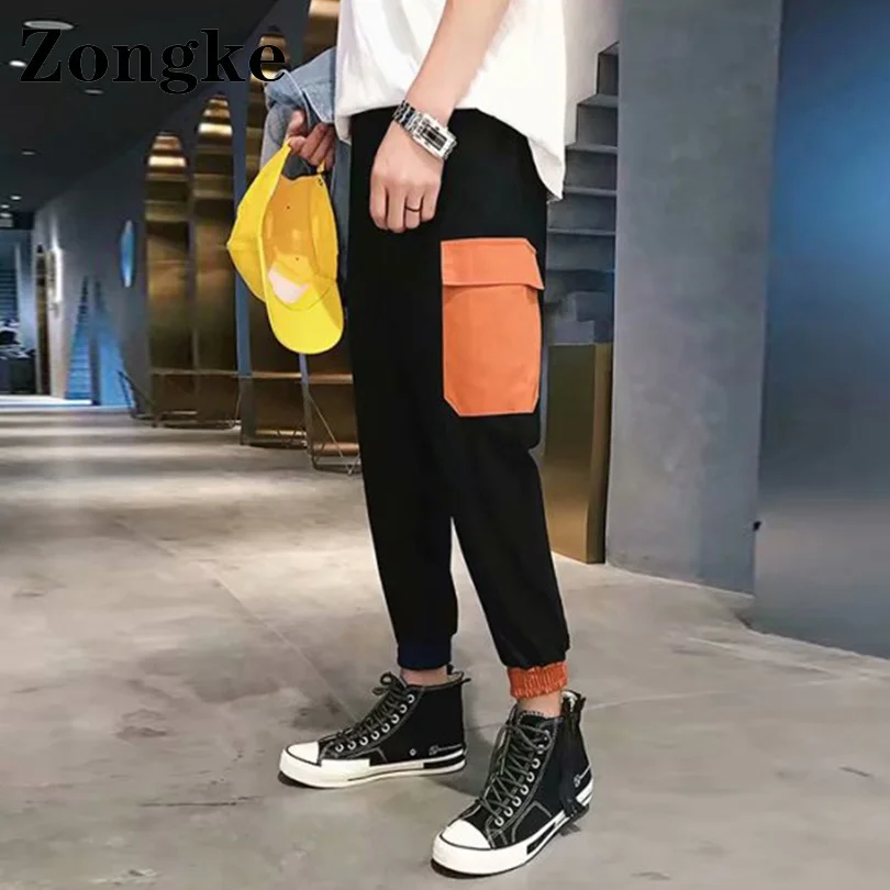 

Zongke 2021 New Cargo Pants Men Trousers Casual Joggers Pants Men Sweatpants Hip Hop Streetwear Male Plus Size M-3XL