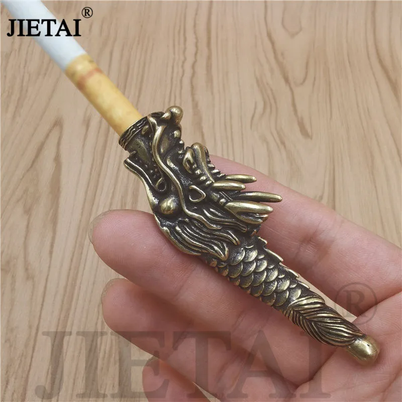 Ретро латунный фильтр с головой дракона табачная трубка уникальный держатель