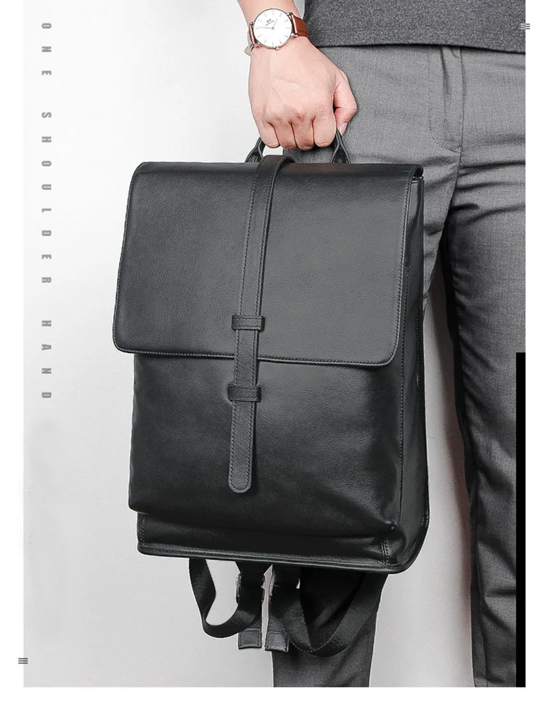 Luufan мужской рюкзак из натуральной кожи 14 дюймов для ноутбука мягкая коровья кожа