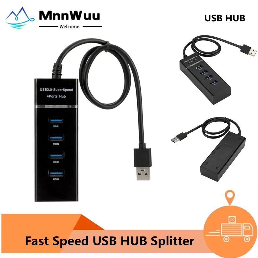

NEW USB HUB 4 Port USB 3.0 HUB Splitter High Speed HUB High-Speed Multi Expansion For Desktop PC Laptop Adapter USB 3.0 HUB