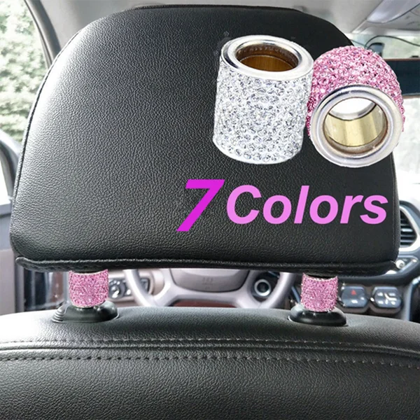 

1PC Bling Crystal Car Seat Headrest Decoration Shiny Diamond Car Interior Accessories Rhinestone Car Charms For Headrest Collars