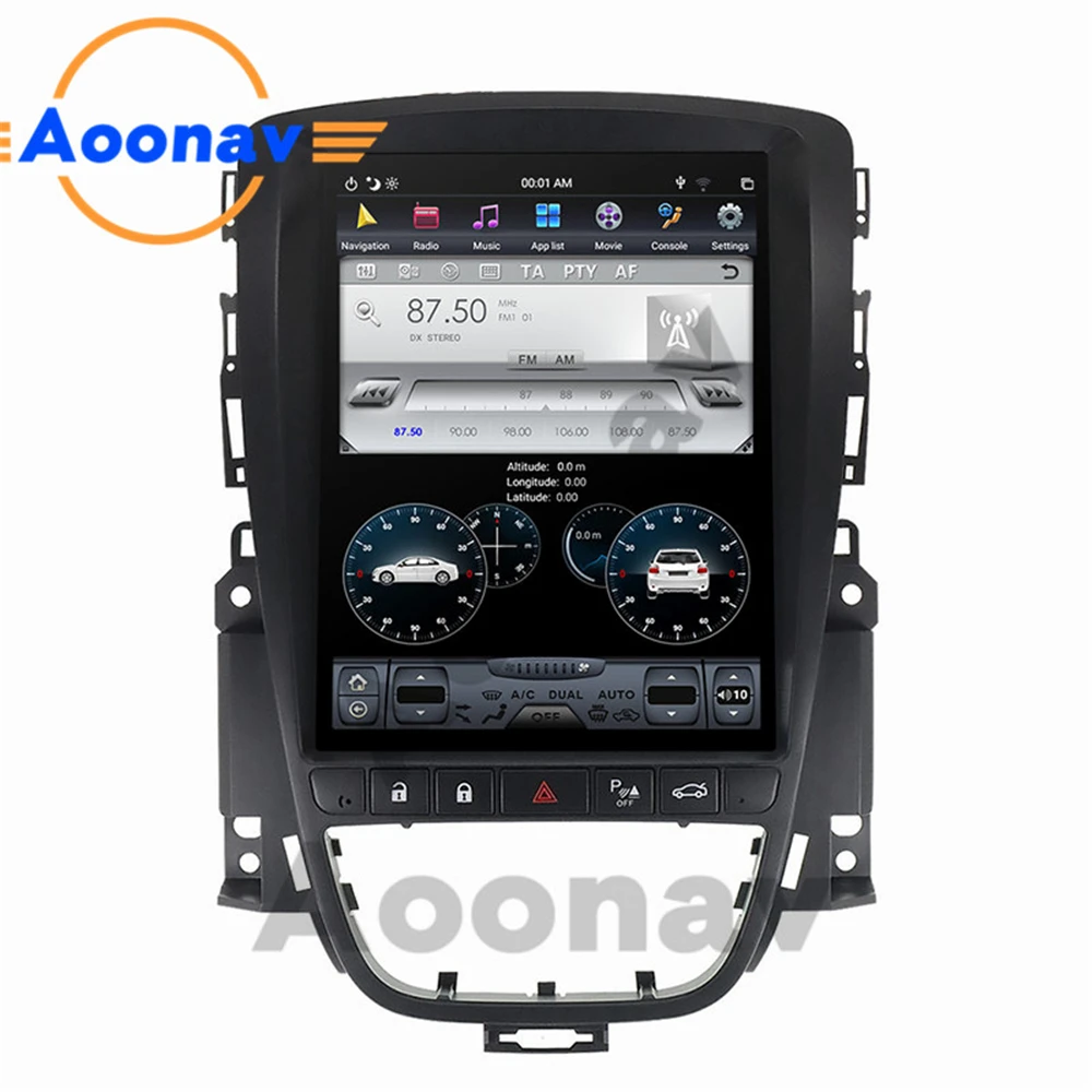 Автомобильный радиоприемник AOONAV 10 4 дюйма GPS навигация вертикальный экран для Opel