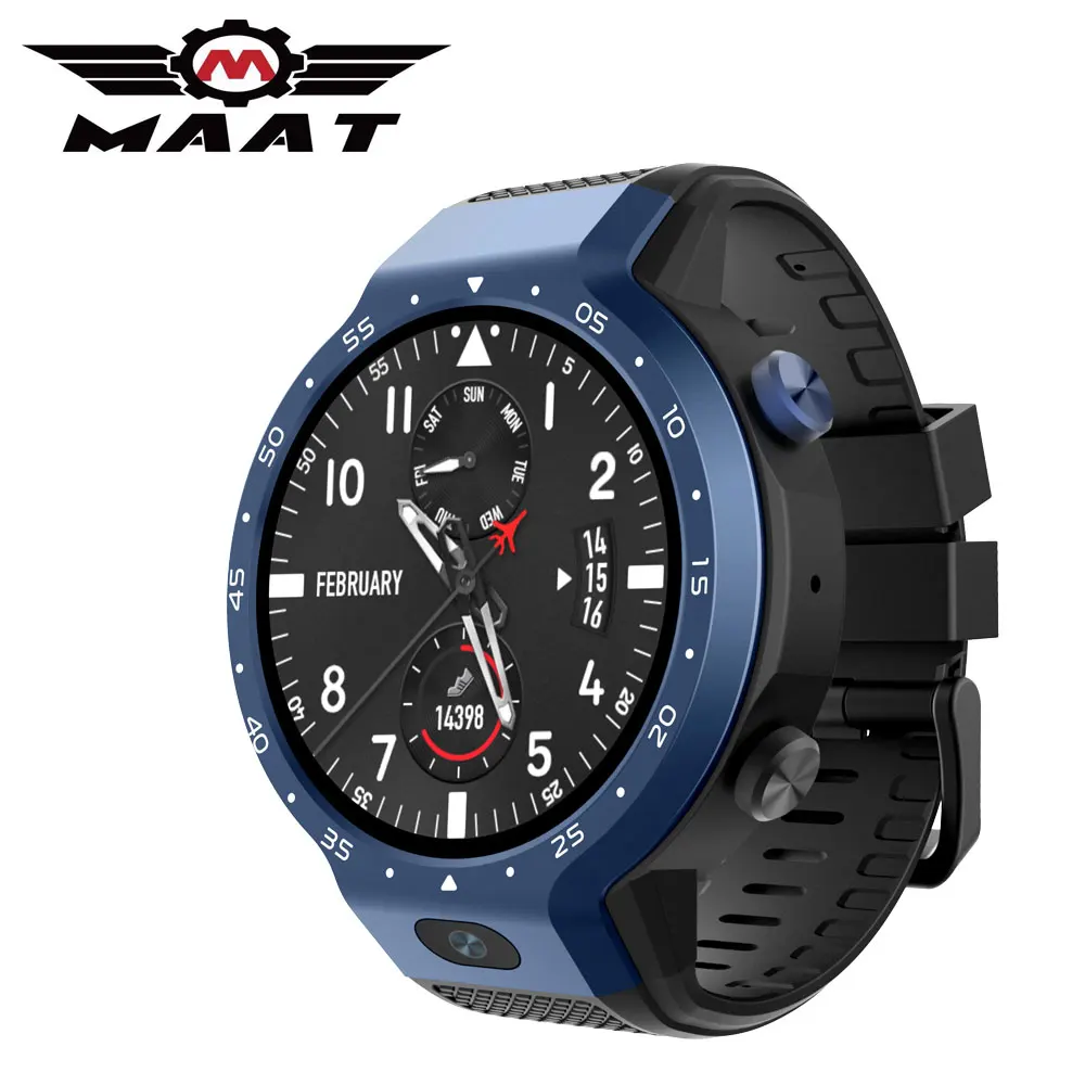 Мужские умные часы MAAT Z30 с двойной системой Android 7 1 экран 39 дюйма 454*454 камера 5 мп