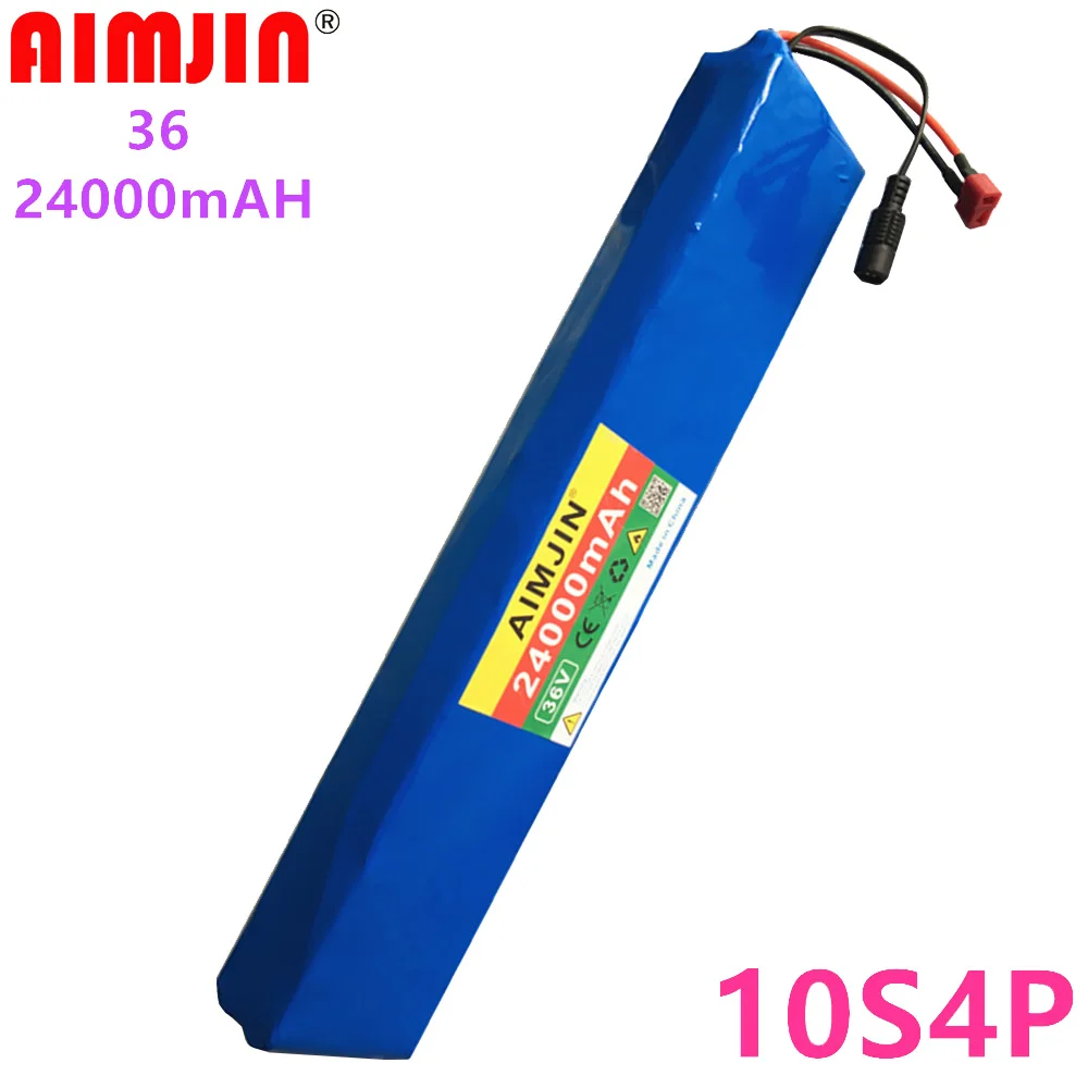 

36V 24Ah Battery 10S4P 36V 24000mAH Pack 1000W High Power Battery, for E-bike Electric Bicycle BMS + 42v Charger