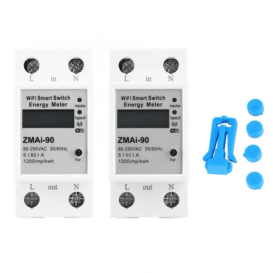90 250 В wifi дистанционный ЖК цифровой замер переключатель однофазный счетчик