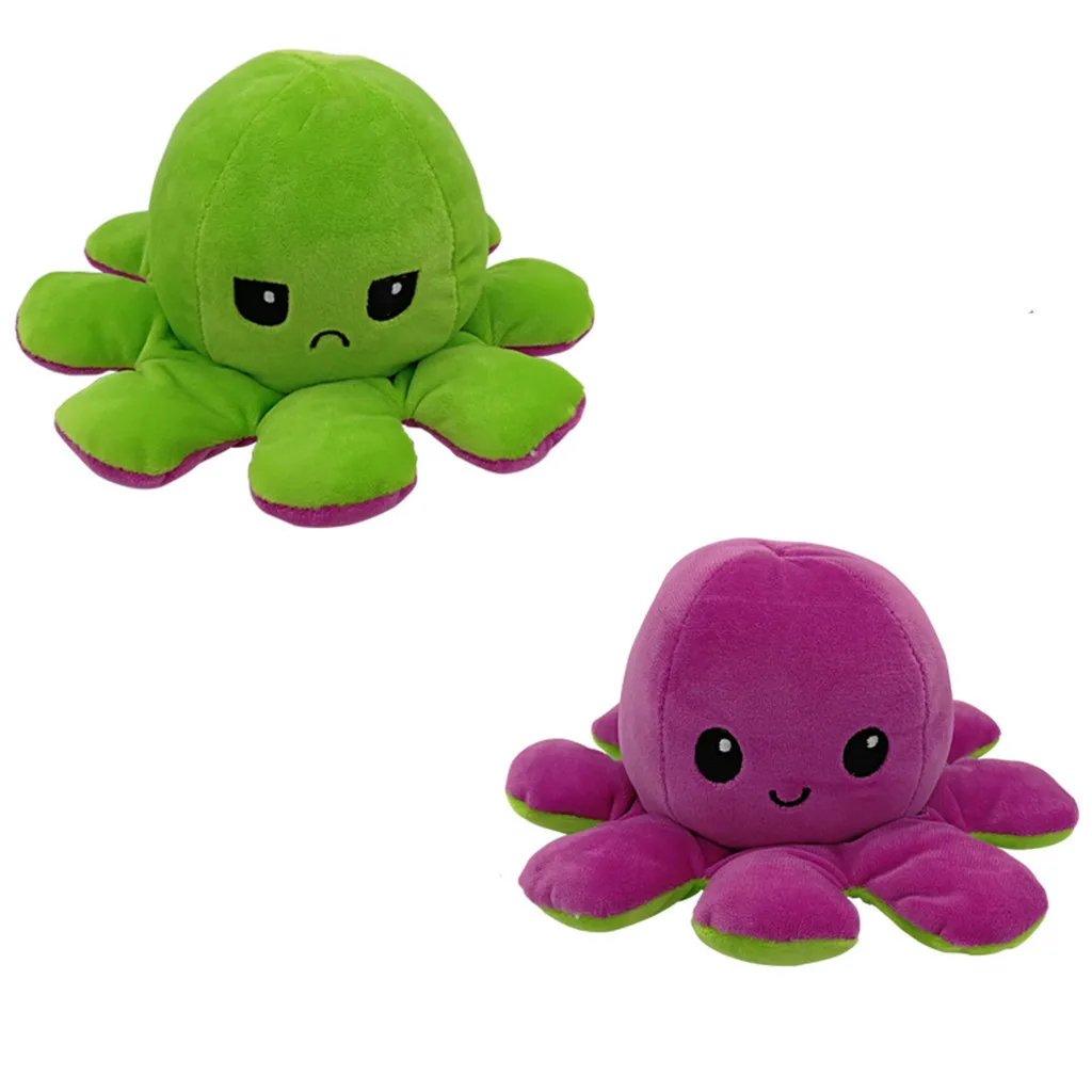 

Cute double-sided octopus doll double-sided expression flip octopus doll plush toy