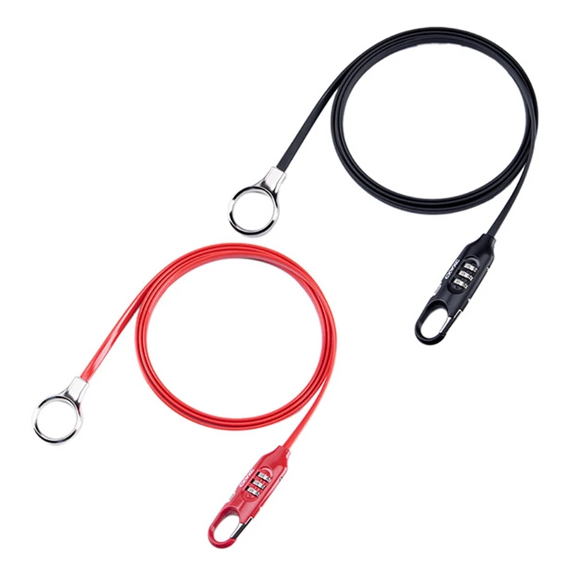 

CXWXC Bike Combination Lock Zinc Alloy Non-Theft Security Helmet Lock Ultralight Portable Steel Cable Lock 180cm