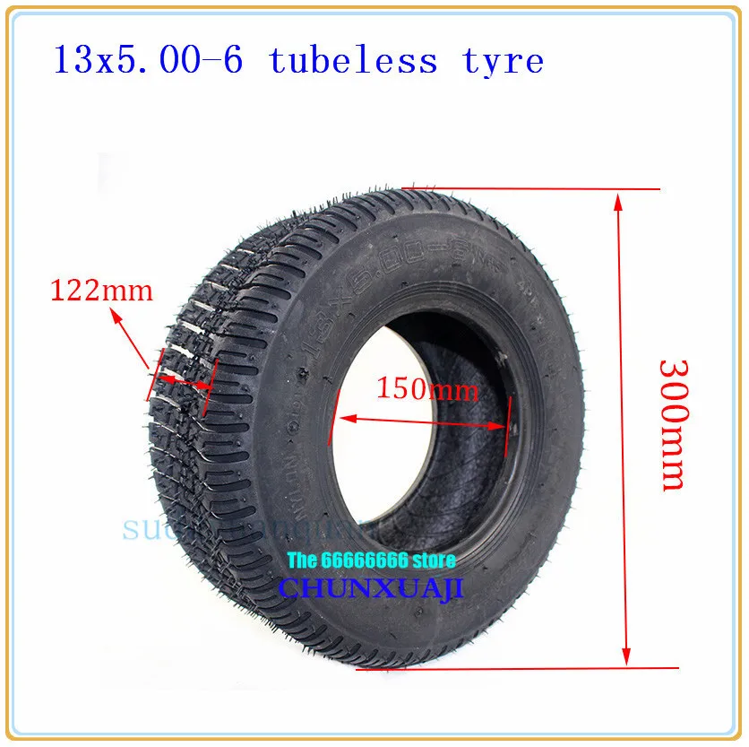 13-inch tubeless tires 13X5.00-6 vacuum tire for Electric scooter wheel mower ATV beach car Go-kart tyres | Автомобили и