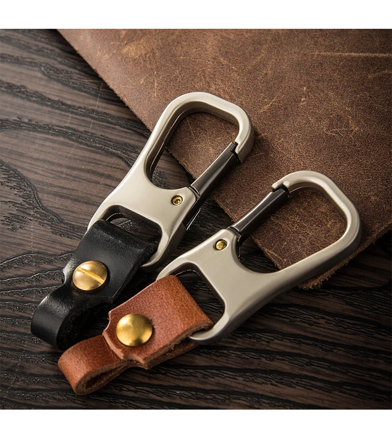 

100% Genuine Leather Key Smart Wallet DIY Car Keychain EDC Pocket Key Hoosk For Accesories Gift
