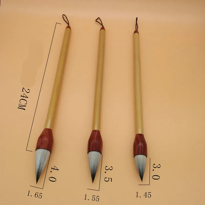 3pcs/set Chinese Calligraphy Woolen Purple Rabbit Writing Brushes Brush Pen For Drawing Freehand Painting | Канцтовары для офиса и