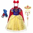 Маскарадный костюм Белоснежки для детей, классическая одежда принцессы для косплея на Хэллоуин, вечерние оснежное вечернее платье для девочек