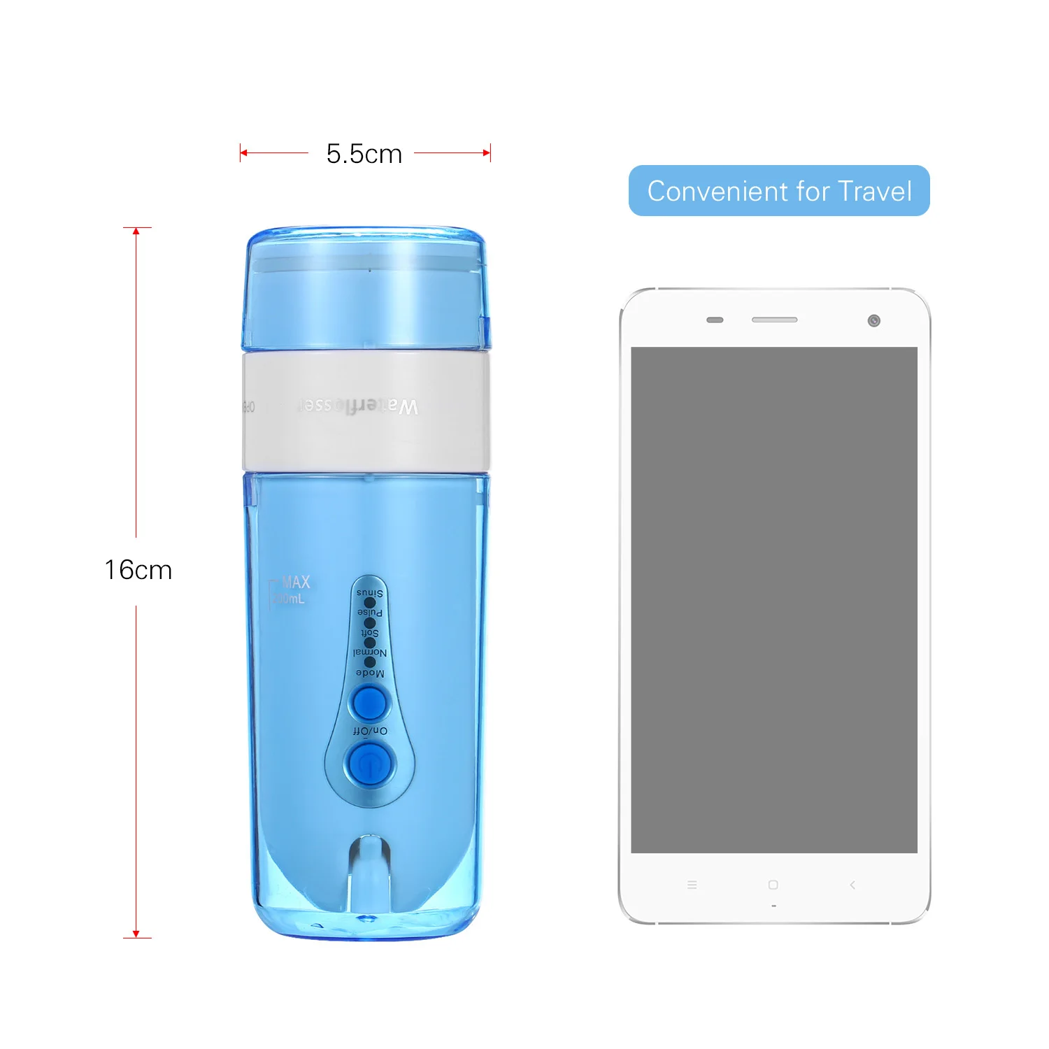 Ирригатор полости рта Carevas беспроводной 200 мл 4 режима зарядка от USB 5