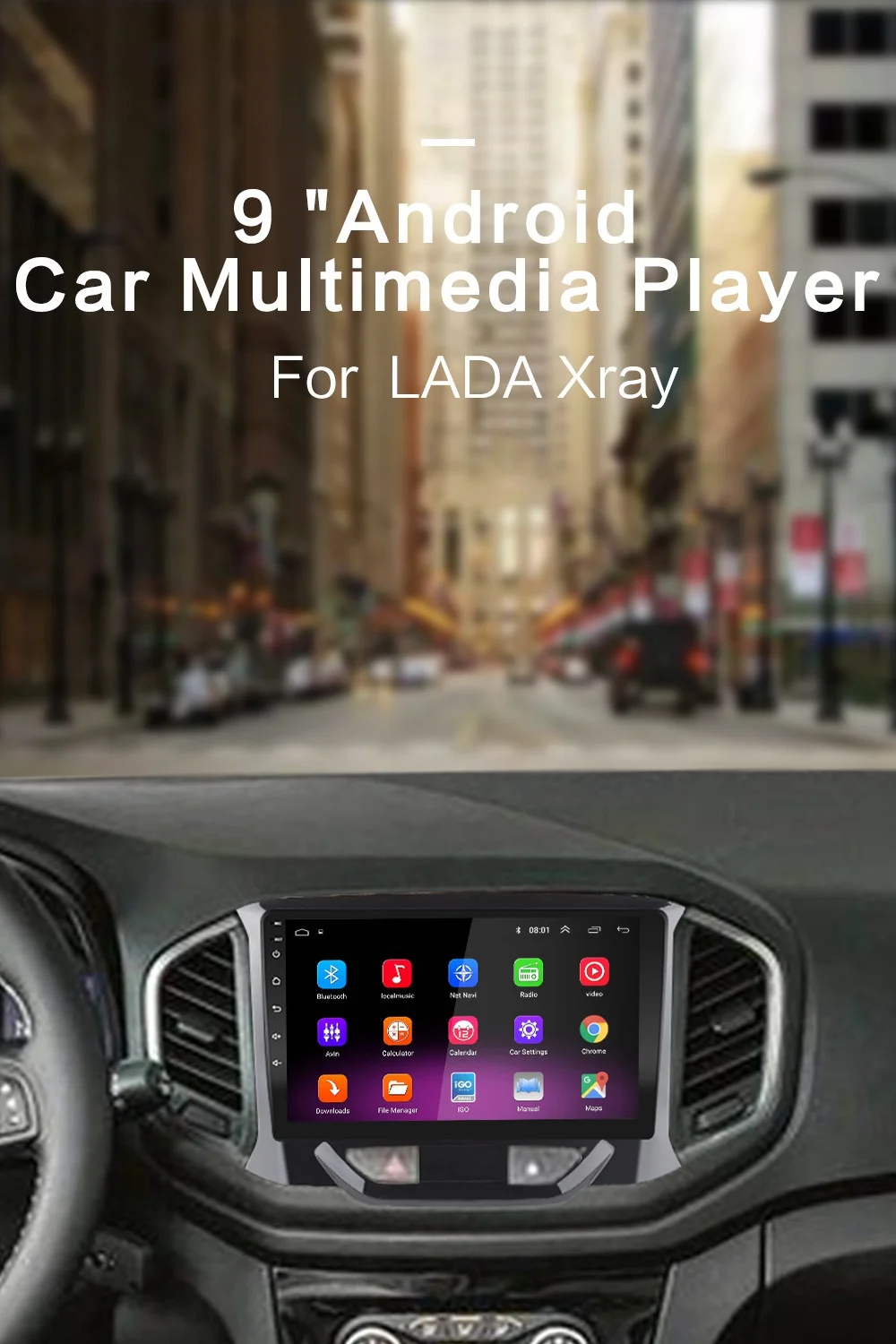 2G+ 32G " 2din Android 8,1 GO автомобильный DVD плеер для LADA X-Ray автомобиль радио gps навигации WI-FI DPS плеер