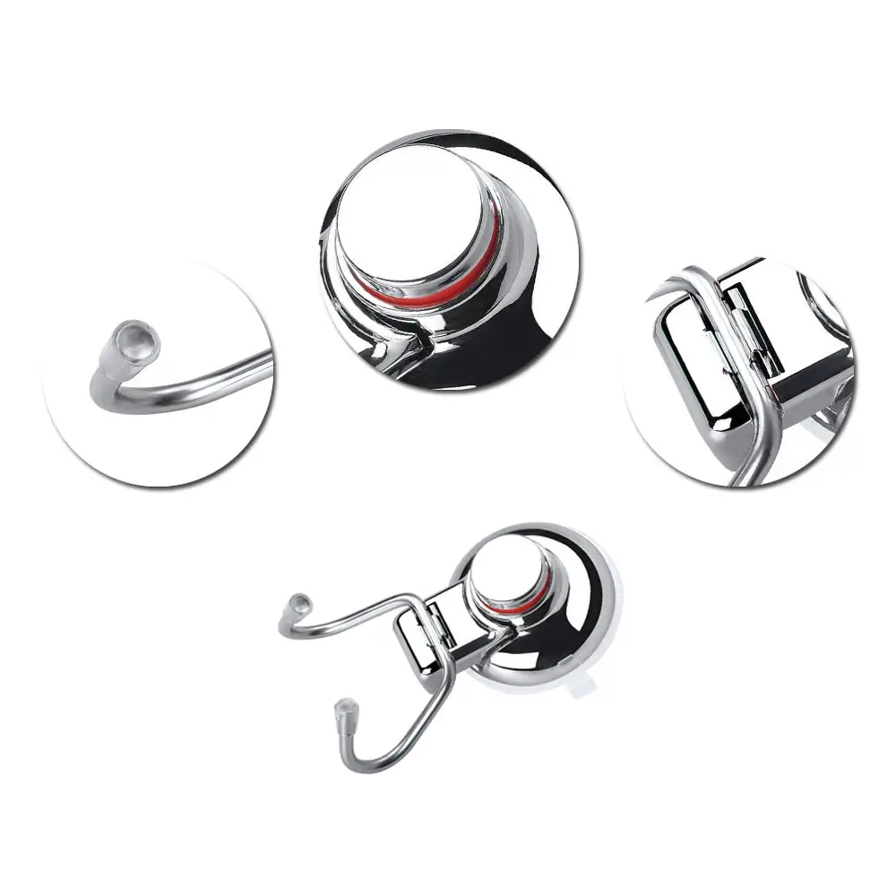

2pcs Removable Vacuum Suction Cup Hook Bathroom Kitchen Towel Hanger Holder Organizer for Kitchen Bathroom