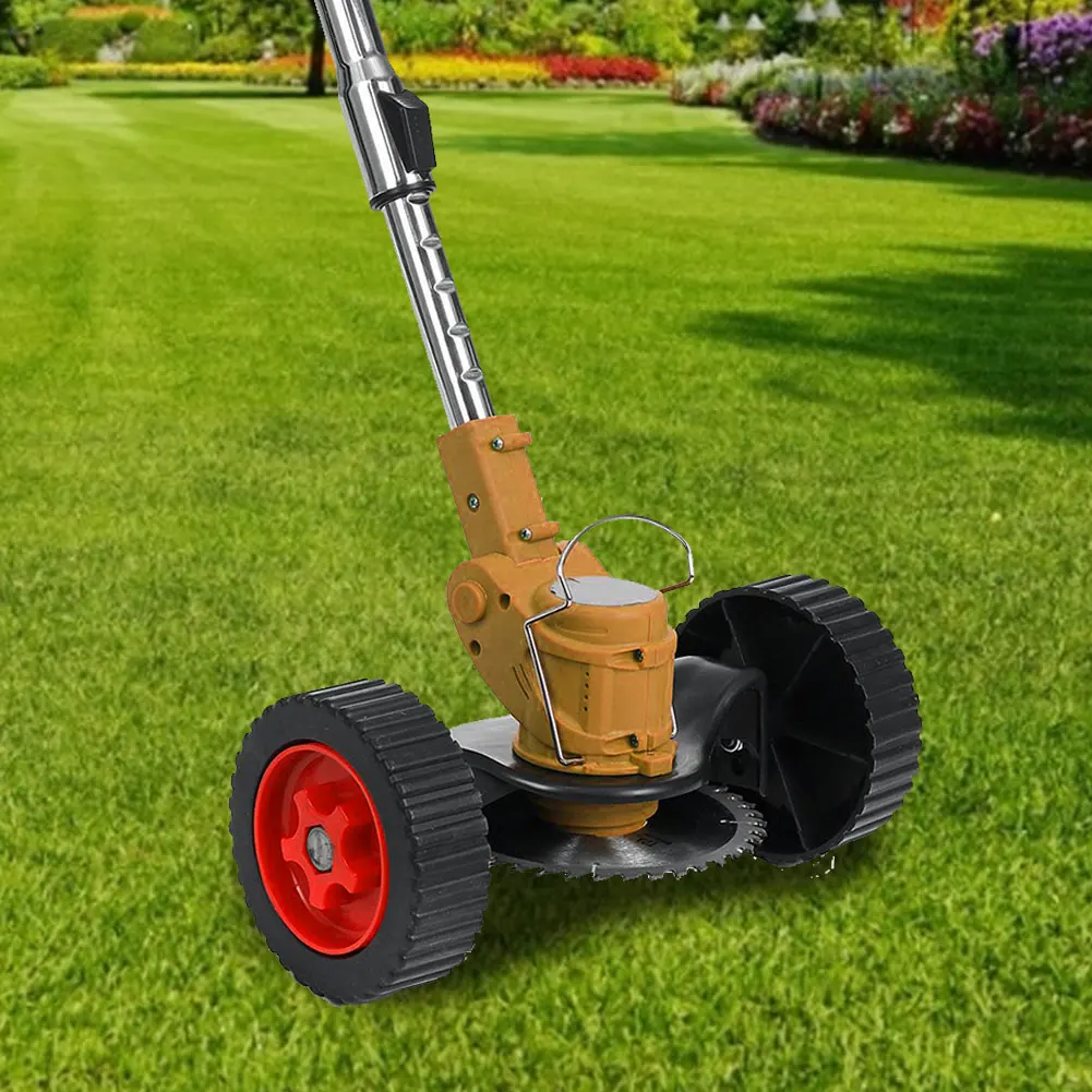 

Grass Trimmer Wheels Cordless Lawn Mower Wheels Replacement Parts Auxiliary Tools Rotated 180 Degrees Durable And Long-Lasting