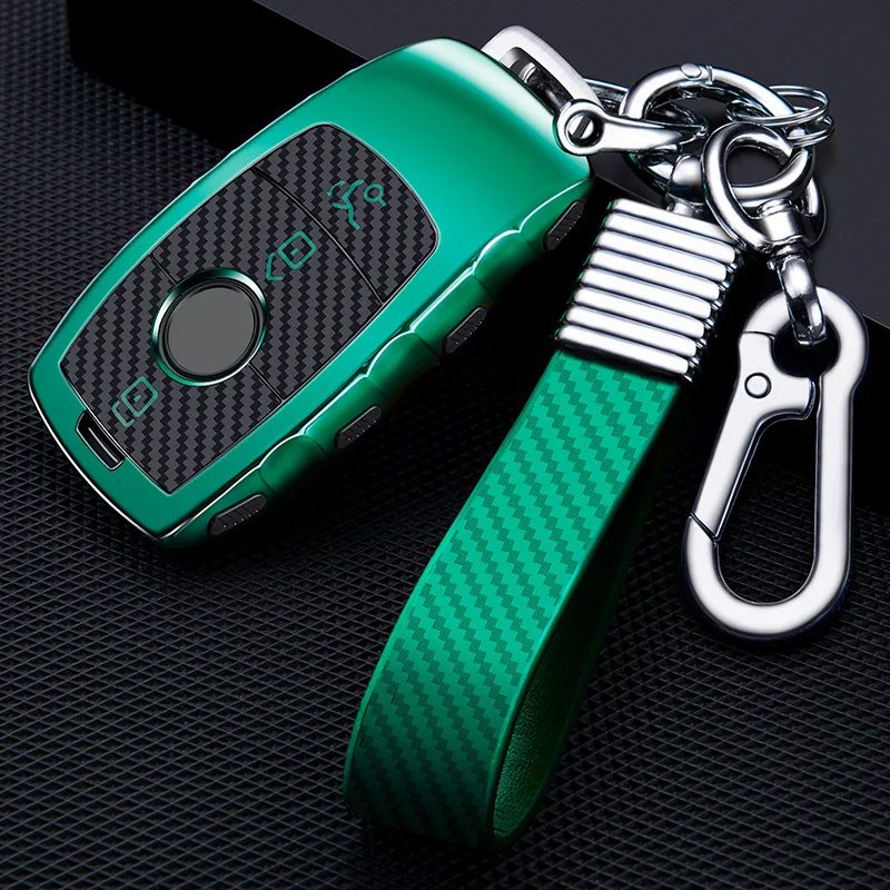 

New Luxury Car Key Cover Case for Mercedes Benz E Class E300l C260L C200L A200L E260 GLC Keychains Holder Bag Keyring High Grade