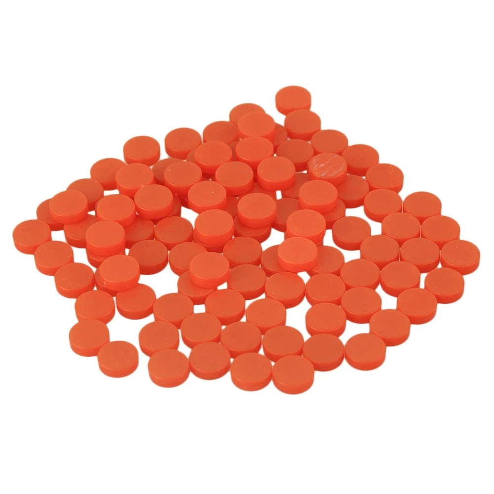

100PCS Decorative Orange 6.3mm Dot for Mandolin Banjo Ukulele Guitar Fingerboard