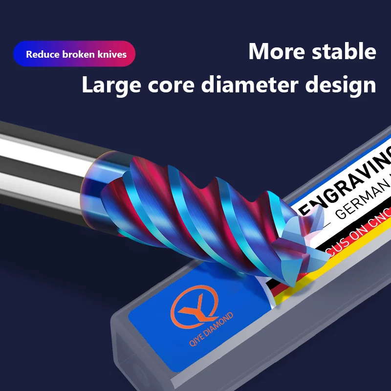 Твердосплавная фреза HRC65 4 концевые фрезы с канавками хвостовик 1 ~ 20 мм