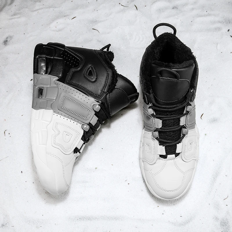 

New Basketball Shoes Men Women White Black Warm Basketball Boots Male Cushion Size 36-44 Walking Footwears for Couples