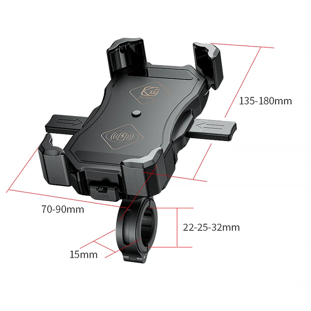 4.7-7 inch Phone Holder Motorcycle QC3.0 Wireless Charger Handlebar Bicycle Bracket Quick Charge USB GPS Mount | Автомобили и