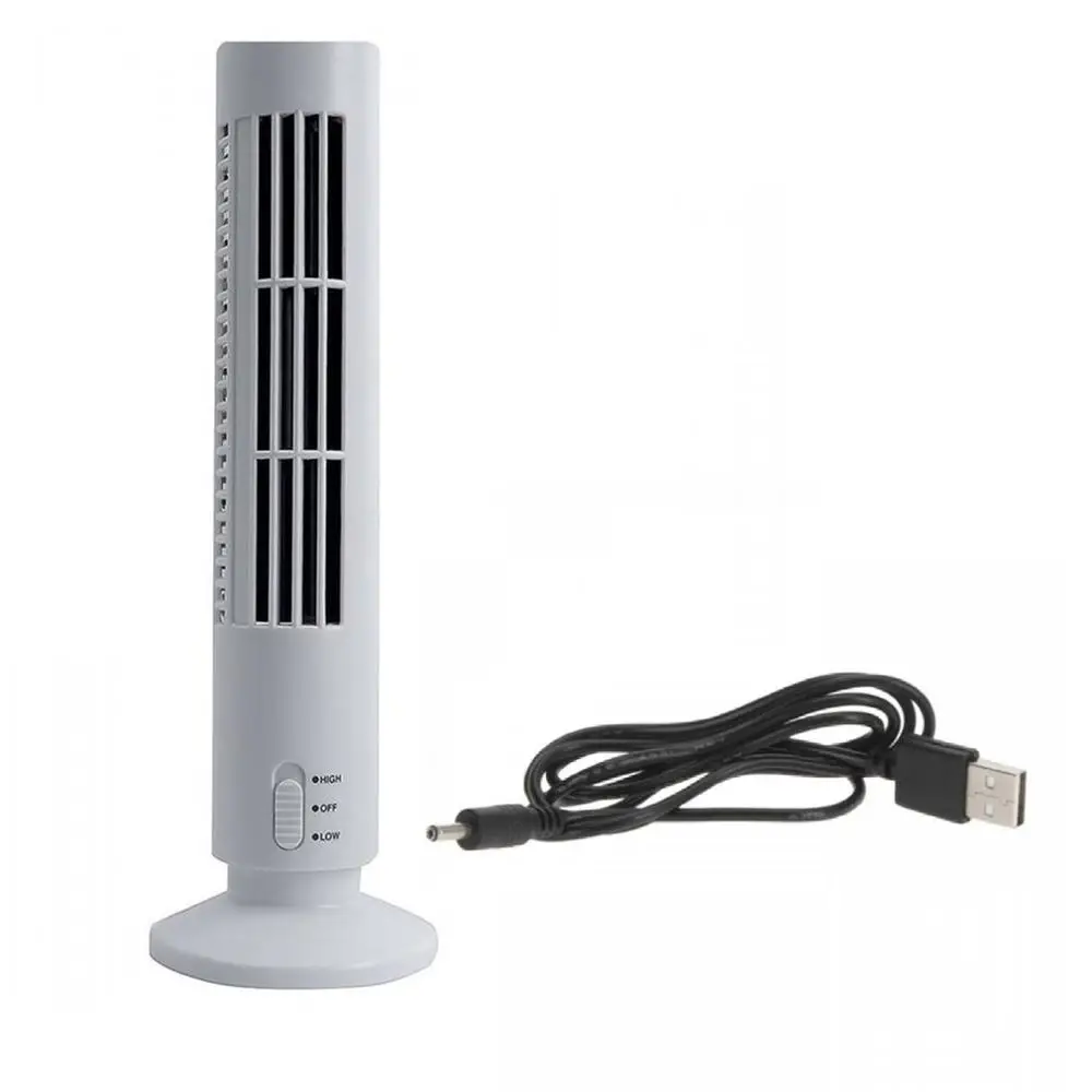 Mini Portable USB Powered Tower Shape PC Laptop Fan Desktop Cooling Bladeless Notebook Air Conditioner Low Noise | Компьютеры и офис