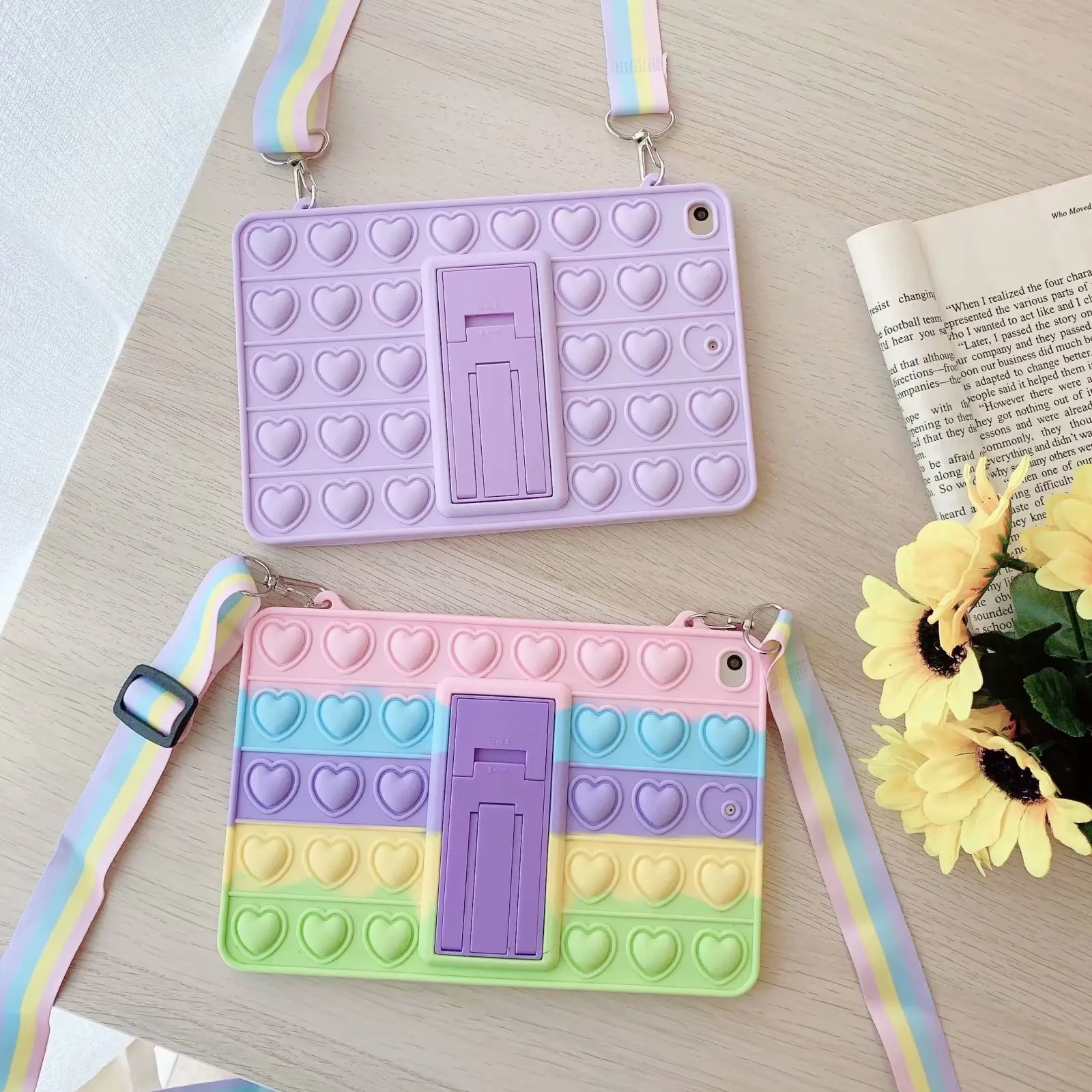 

Silicon Tablet Case For iPad Pro 11 2020 / 9.7 2017 2018 / 7th 8th 10.2 inch Cartoon Kids Cover For iPad air 10.5 Mini 2 3 4 5