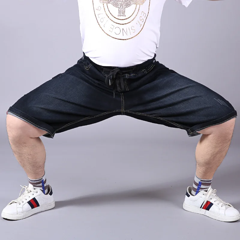 Джинсовые шорты мужские джинсовые свободного кроя на лето размеры 42 44 46 7XL 2020 |