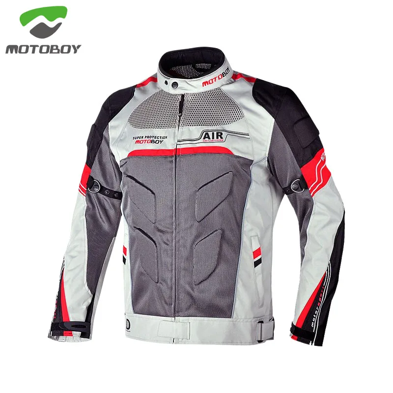 Motoboy Summer Air Mesh Motorcycle Bike Suit Ventilation Protective Protector Men  Moto Gp Motorcycle Air Suit Slim Fit Jacket