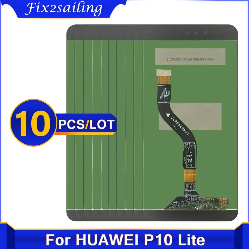 Оптовая продажа 10 шт 5 2 ''Новый ЖК-дисплей для HUAWEI P10 Lite сенсорный экран WAS-LX1