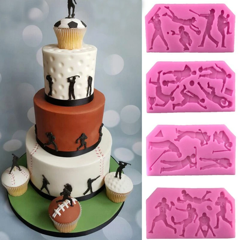 2 шт./лот новая спортивная форма для торта силиконовая помадки игры в гольф