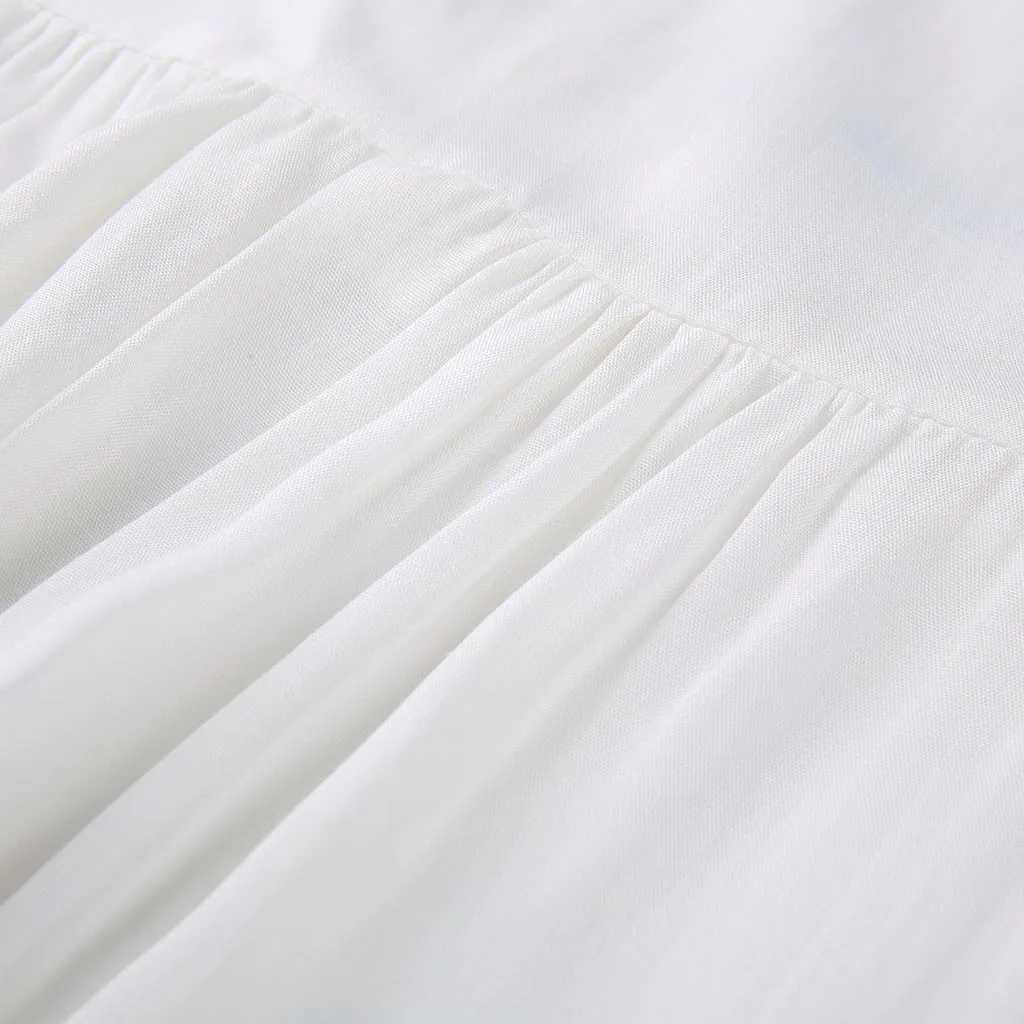 Женское летнее платье-рубашка свободное платье до середины икры с высокой талией