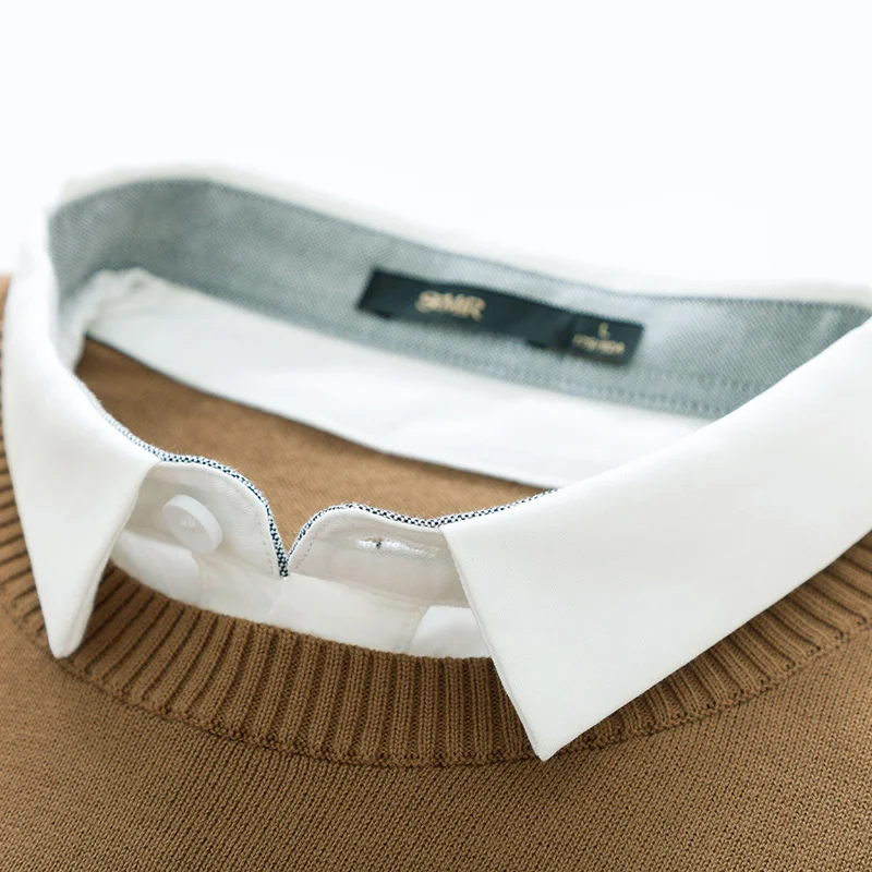 Мужской трикотажный свитер Semir из двух частей с воротником стойкой осенняя