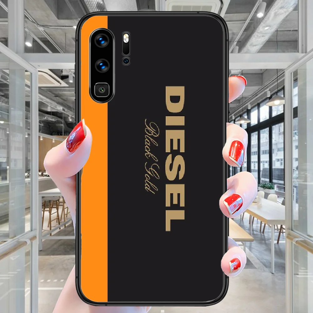 

Luxury DIESEL Fashion Brand Phone Case For Huawei P Mate Smart 10 20 30 40 Lite Z 2019 Pro black Shell Painting Coque 3D