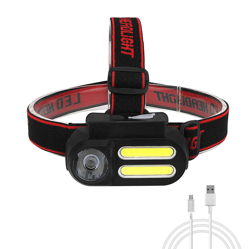 

Portable Headlight Induction Outdoor Hiking Camping Head Light Built-in Battery Sensor Motion Head Torch Lamp