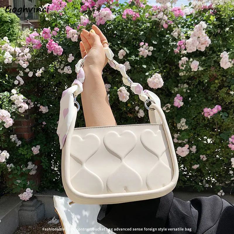 

Crossbody Bags Women Scarves Chain Top-handle Flaps Fashion Office Ladies Texture All-match PU Handbag One-shoulder High Quality